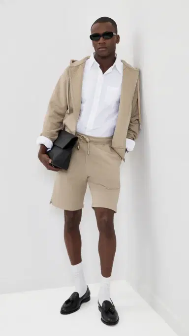 AMI ADC Zip Hoodie Beige Taupe S | Thumbnail 5