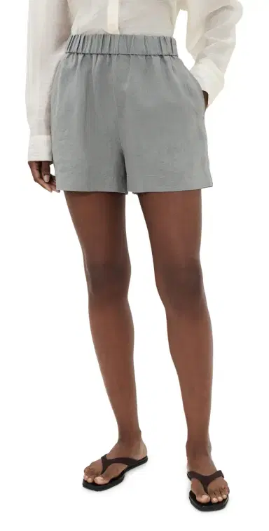 Jenni Kayne Logan Linen Shorts Sea Salt M | Thumbnail 1