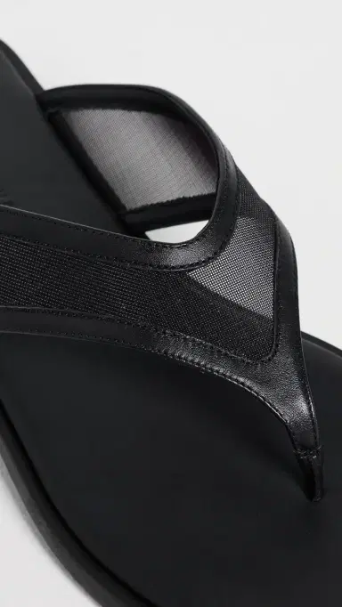 FRĒDA SALVADOR Halle Flip Flops Black Mesh | Thumbnail 6