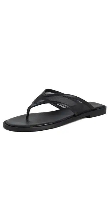 FRĒDA SALVADOR Halle Flip Flops Black Mesh | Thumbnail 1
