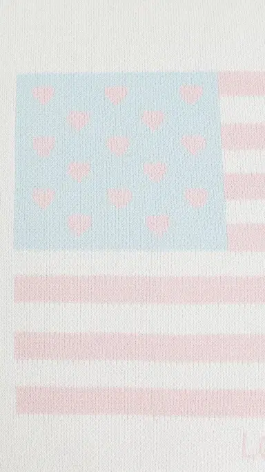 LoveShackFancy American Flag Pillow Weathered Rose One Size | Thumbnail 4