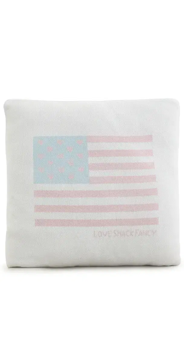 LoveShackFancy American Flag Pillow Weathered Rose One Size