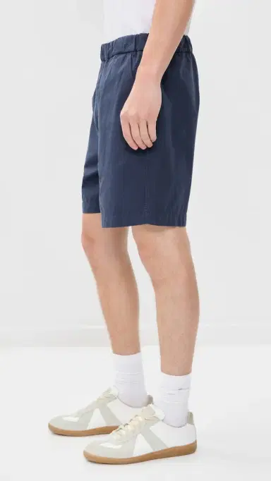 Madewell Poplin Pull-On Shorts Ink | Thumbnail 4