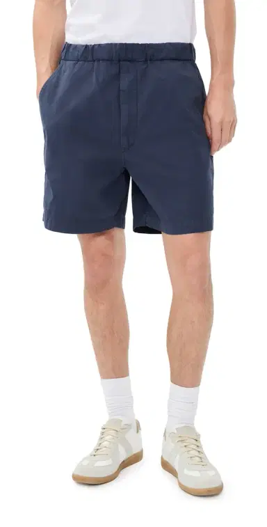 Madewell Poplin Pull-On Shorts Ink | Thumbnail 1