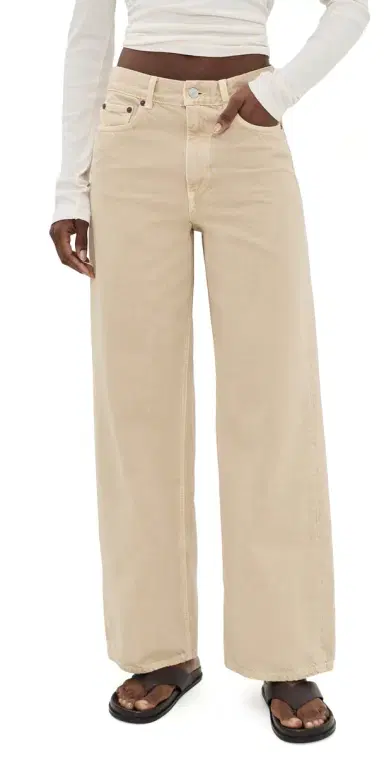 House of Dagmar Baggy Fit Jeans Beige | Thumbnail 1 House of Dagmar Baggy Fit Jeans Beige | Thumbnail 1