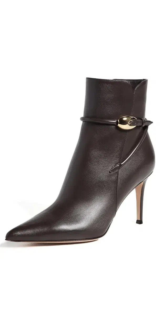 Gianvito Rossi Nappa Booties Moka