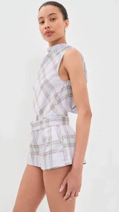 MARQUES ALMEIDA Bonded Satin Mini Skirt Tartan Plaid 6 | Thumbnail 4 MARQUES ALMEIDA Bonded Satin Mini Skirt Tartan Plaid 6 | Thumbnail 4