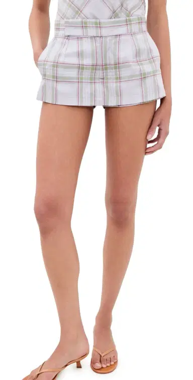 MARQUES ALMEIDA Bonded Satin Mini Skirt Tartan Plaid 6 | Thumbnail 1 MARQUES ALMEIDA Bonded Satin Mini Skirt Tartan Plaid 6 | Thumbnail 1