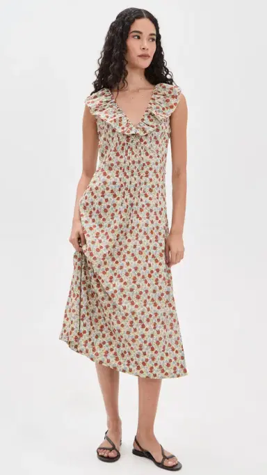 Sea Viera Print Midi Dress Multi L | Thumbnail 2