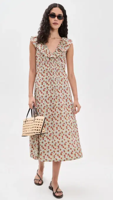 Sea Viera Print Midi Dress Multi L | Thumbnail 5