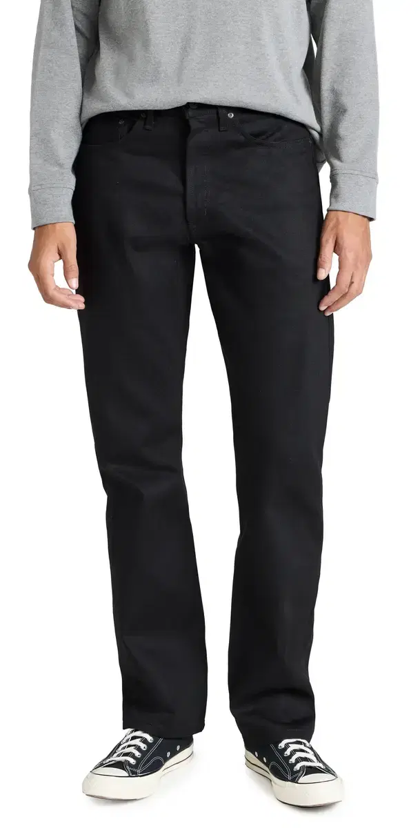 Naked & Famous Denim Solid Selvedge Jeans Black