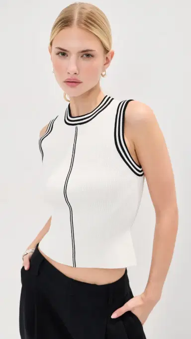 LE BOP Kara Tank White | Thumbnail 3