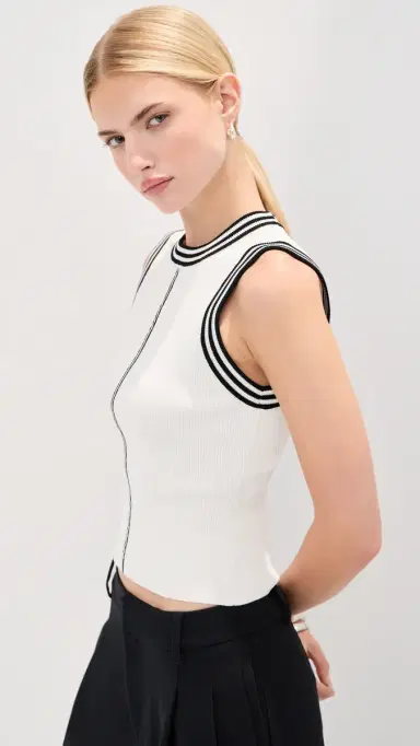 LE BOP Kara Tank White | Thumbnail 5