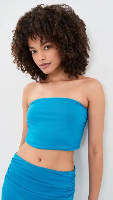 Ramy Brook Solid Raya Top Aegean Blue S | Thumbnail 2