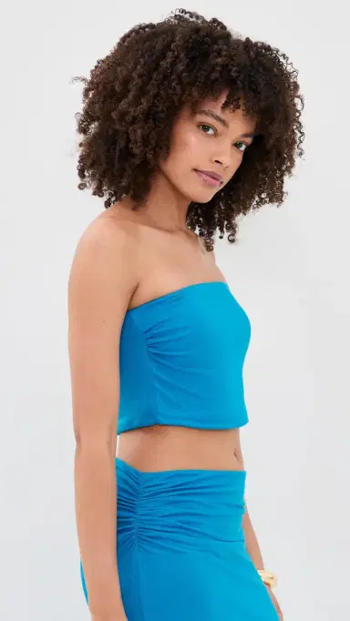 Ramy Brook Solid Raya Top Aegean Blue S | Thumbnail 4