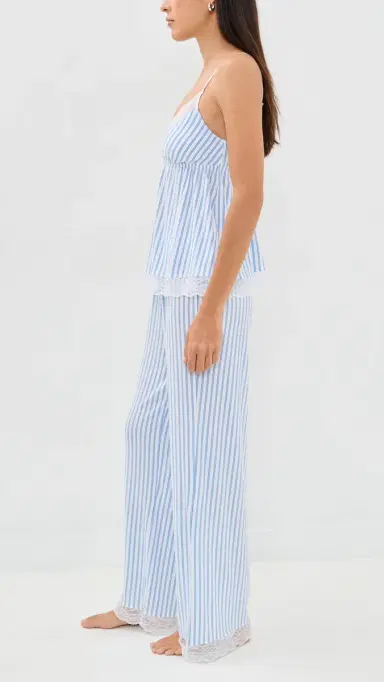 Eberjey Isla Cami and Pant Set Regatta Stripe ummer Blue/White | Thumbnail 4 Eberjey Isla Cami and Pant Set Regatta Stripe ummer Blue/White | Thumbnail 4