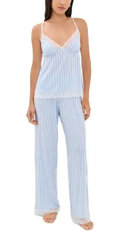 Eberjey Isla Cami and Pant Set Regatta Stripe ummer Blue/White | Thumbnail 1 Eberjey Isla Cami and Pant Set Regatta Stripe ummer Blue/White | Thumbnail 1