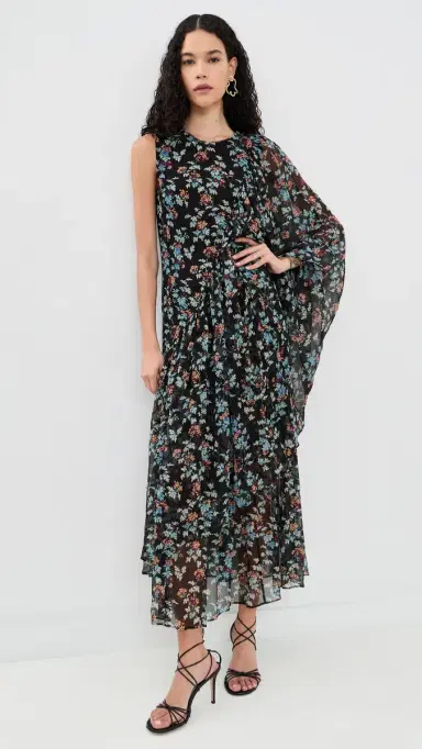 Ulla Johnson Seraphina Silk Draped Dress Nightshade 2 | Thumbnail 2