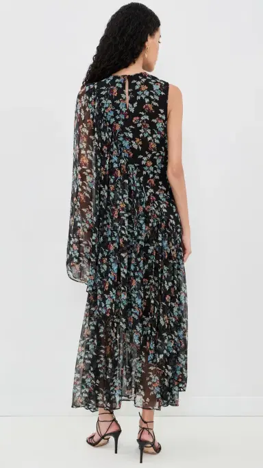 Ulla Johnson Seraphina Silk Draped Dress Nightshade 2 | Thumbnail 3
