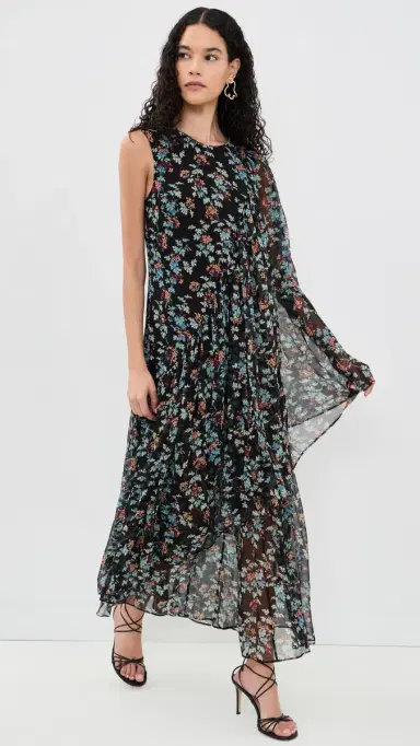 Ulla Johnson Seraphina Silk Draped Dress Nightshade 2 | Thumbnail 5