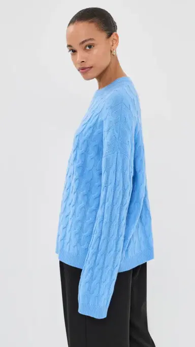 Lisa Yang Seymour Cashmere Sweater Azure | Thumbnail 4