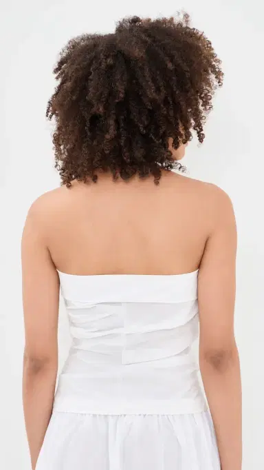 Proenza Schouler White Label Maisy Strapless Poplin Top White 0 | Thumbnail 3