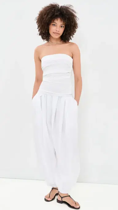 Proenza Schouler White Label Maisy Strapless Poplin Top White 0 | Thumbnail 5