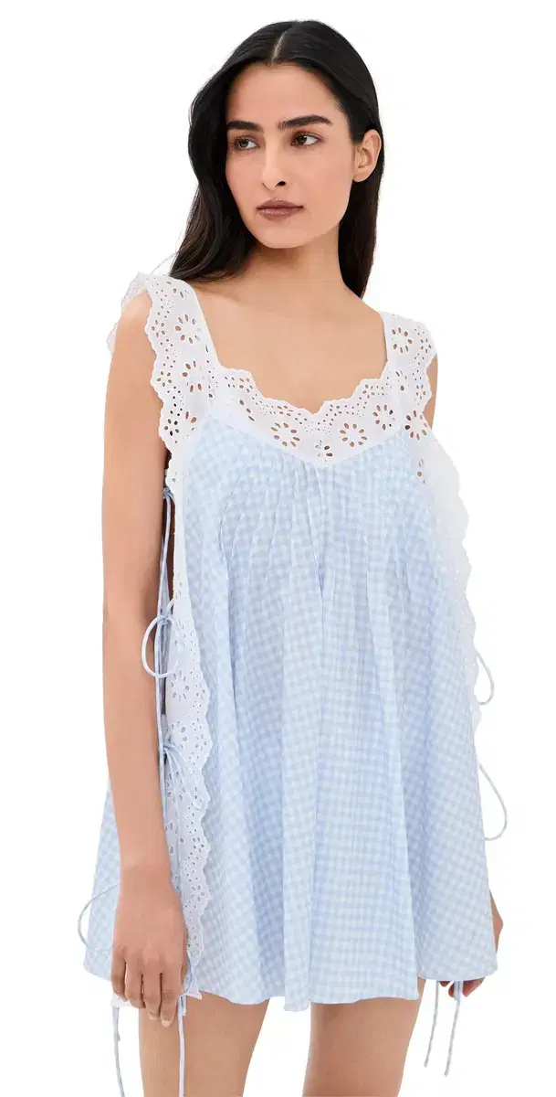 ucilla Eyelet Trimmed Coverup Dress Periwinkle