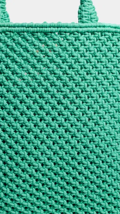 Faherty Sunwashed Macrame Shopper Tote | Thumbnail 5