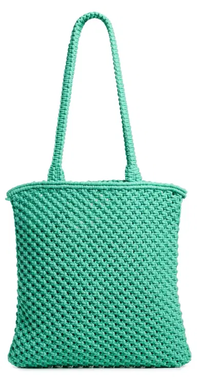 Faherty Sunwashed Macrame Shopper Tote | Thumbnail 1