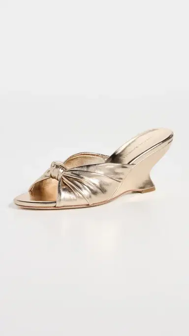Loeffler Randall Marsy Angled Wedge Sandals Champagne 8 | Thumbnail 2