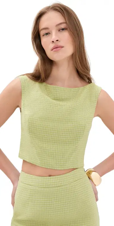 Line & Dot hea Top Green | Thumbnail 1