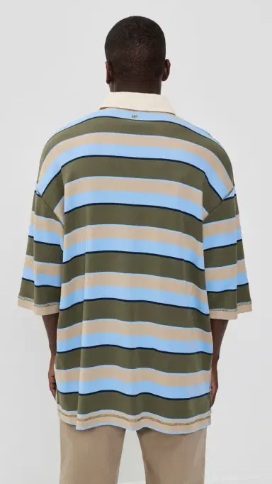 AMI Oversized Jersey Polo | Thumbnail 3 AMI Oversized Jersey Polo | Thumbnail 3