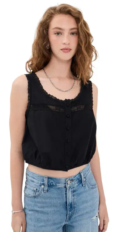 RE/DONE Allegra Top Black | Thumbnail 1 RE/DONE Allegra Top Black | Thumbnail 1