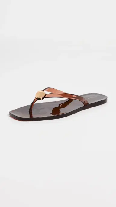 Loeffler Randall Jovie Jelly Flip Flops Brown | Thumbnail 2
