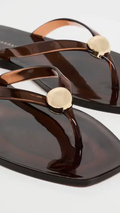 Loeffler Randall Jovie Jelly Flip Flops Brown | Thumbnail 6