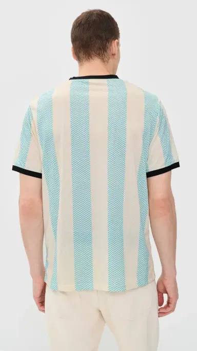 Les Deux Argentina Football Jersey Bachelor Button Blue S | Thumbnail 3