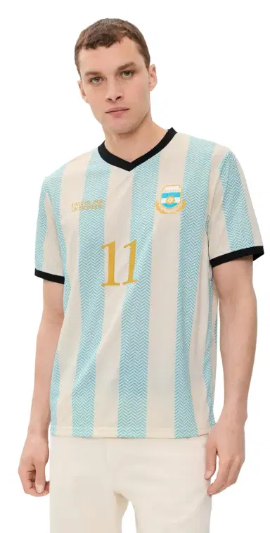 Les Deux Argentina Football Jersey Bachelor Button Blue S | Thumbnail 1