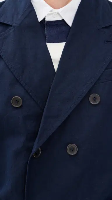 UNIVERSAL WORKS Manor Double Breasted Linen Jacket Navy | Thumbnail 6 UNIVERSAL WORKS Manor Double Breasted Linen Jacket Navy | Thumbnail 6