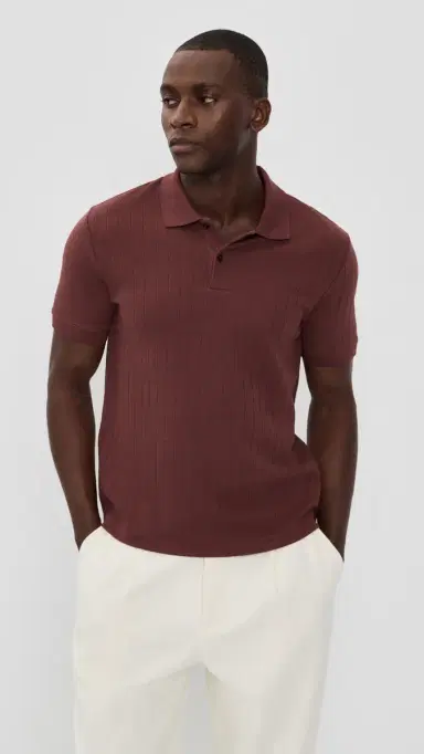 Vince Drop Needle tripe Polo Deep atin | Thumbnail 2 Vince Drop Needle tripe Polo Deep atin | Thumbnail 2