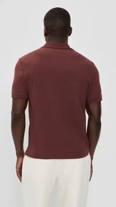 Vince Drop Needle tripe Polo Deep atin | Thumbnail 3 Vince Drop Needle tripe Polo Deep atin | Thumbnail 3