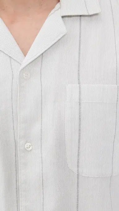 PAIGE Jacobson Shirt Blue tripe | Thumbnail 6