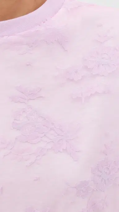 MARQUES ALMEIDA Relaxed Fit T-Shirt with Lace Overlayer Pink 8 | Thumbnail 6 MARQUES ALMEIDA Relaxed Fit T-Shirt with Lace Overlayer Pink 8 | Thumbnail 6
