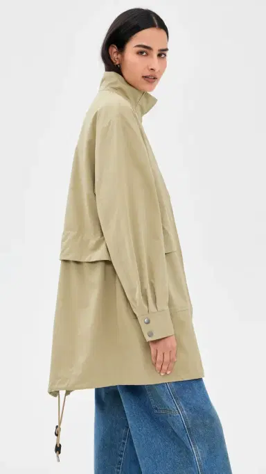 Sea Odessa Workwear Mid-Length Cape Coat Taupe | Thumbnail 4