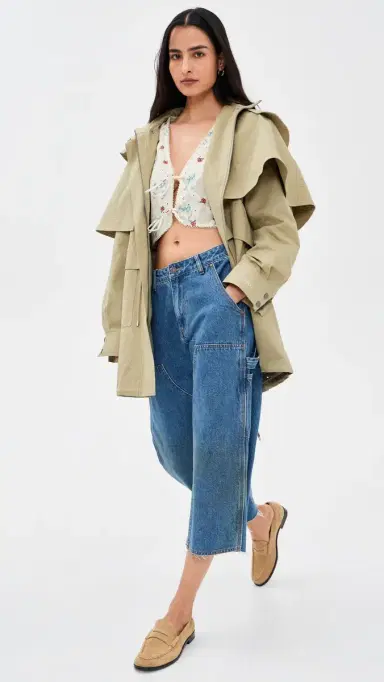 Sea Odessa Workwear Mid-Length Cape Coat Taupe | Thumbnail 5
