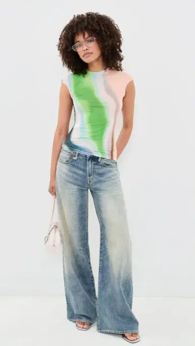 AFRM Nina Tee Watercolor Abstract S | Thumbnail 5
