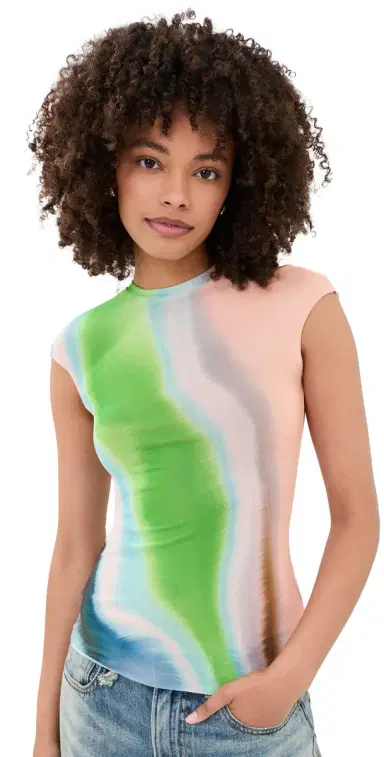 AFRM Nina Tee Watercolor Abstract S | Thumbnail 1