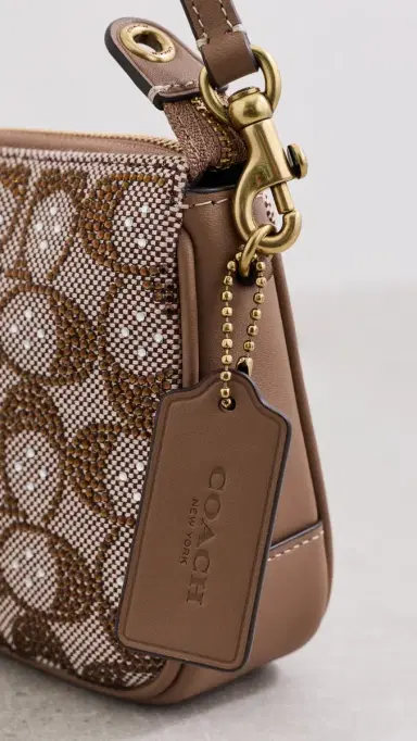Coach Crystal Signature Jacquard Plaza Bag Mushroom | Thumbnail 5 Coach Crystal Signature Jacquard Plaza Bag Mushroom | Thumbnail 5