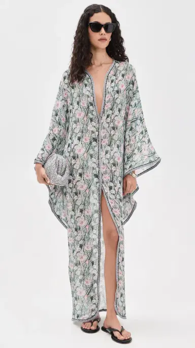 Eywasouls Malibu Jaya Coverup Caftan Cactus Bloom | Thumbnail 2 Eywasouls Malibu Jaya Coverup Caftan Cactus Bloom | Thumbnail 2