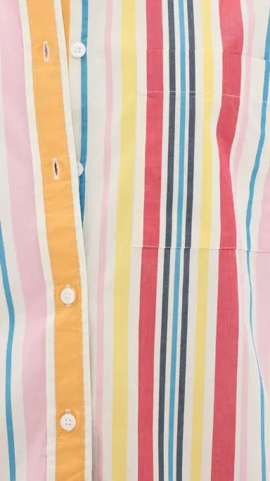Faherty Coastal Poplin Relaxed Button Down Shirt unset Parade | Thumbnail 6 Faherty Coastal Poplin Relaxed Button Down Shirt unset Parade | Thumbnail 6
